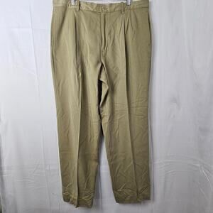 Tommy Bahama Relax Mens Silk Pleated Straight Pants Size 38 X 30 Casual Trousers